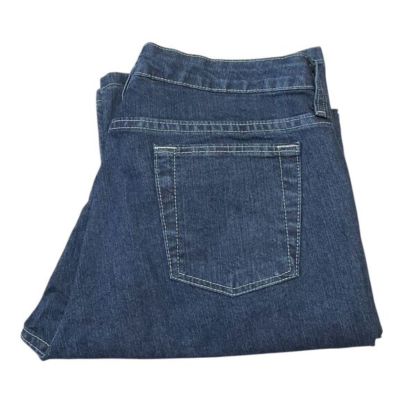 Lee Riders Bootcut Womens Jeans Sz 10P Blue Mid Rise Dark Wash 5-Pocket Stretch - Picture 14 of 15